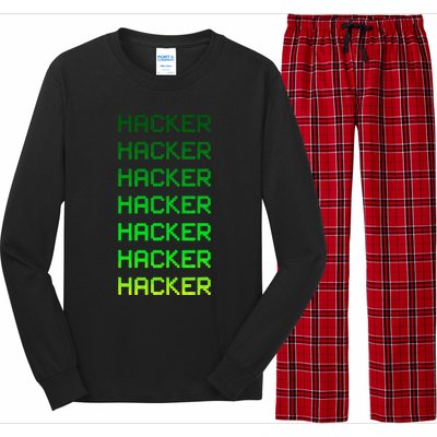 Hacker Green Long Sleeve Pajama Set