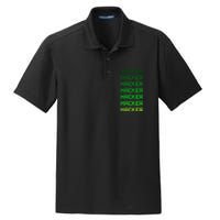 Hacker Green Dry Zone Grid Polo