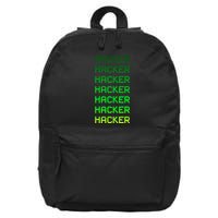 Hacker Green 16 in Basic Backpack