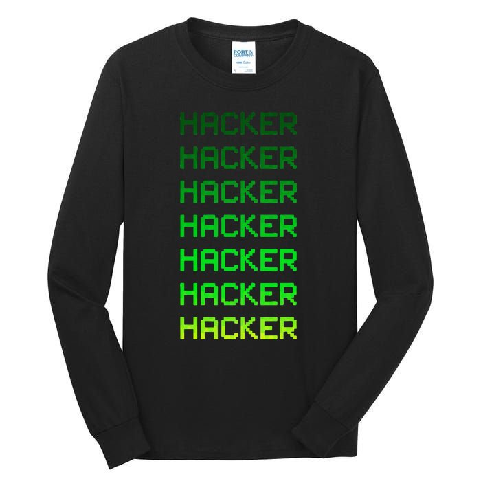 Hacker Green Tall Long Sleeve T-Shirt