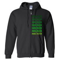 Hacker Green Full Zip Hoodie