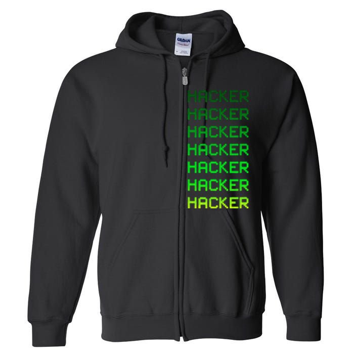 Hacker Green Full Zip Hoodie