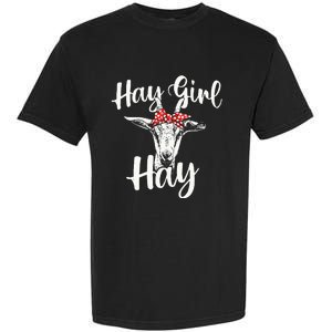 Hay Girl Hay Goat Whisperer Farm Animal Rancher Farmer Garment-Dyed Heavyweight T-Shirt