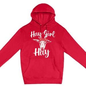 Hay Girl Hay Goat Whisperer Farm Animal Rancher Farmer Premium Pullover Hoodie