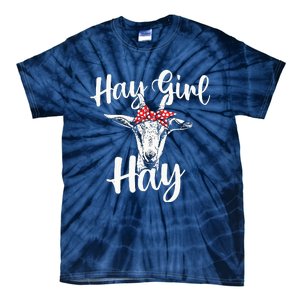 Hay Girl Hay Goat Whisperer Farm Animal Rancher Farmer Tie-Dye T-Shirt