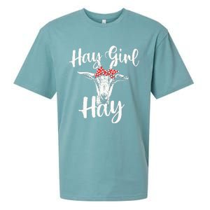 Hay Girl Hay Goat Whisperer Farm Animal Rancher Farmer Sueded Cloud Jersey T-Shirt