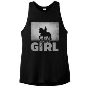 Horse Girl Horseback Riding Ladies PosiCharge Tri-Blend Wicking Tank