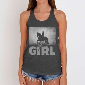 Horse Girl Horseback Riding Women's Knotted Racerback Tank