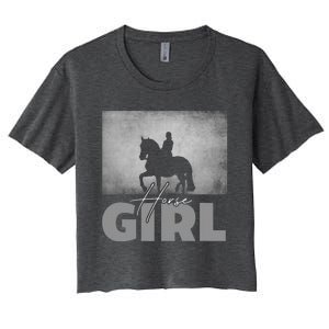 Horse Girl Horseback Riding Women's Crop Top Tee