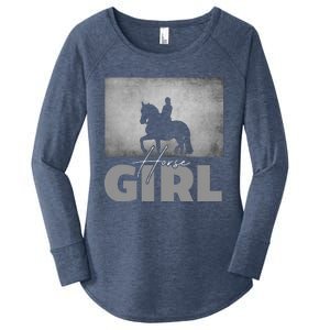 Horse Girl Horseback Riding Women's Perfect Tri Tunic Long Sleeve Shirt