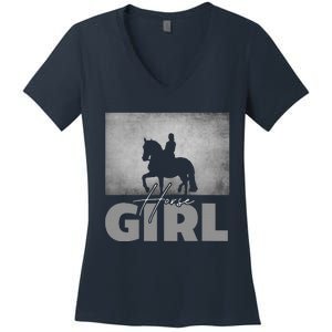 Horse Girl Horseback Riding Women's V-Neck T-Shirt