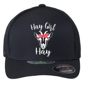 Hay Girl Hay Funny Goat Lover For Girl Flexfit Unipanel Trucker Cap