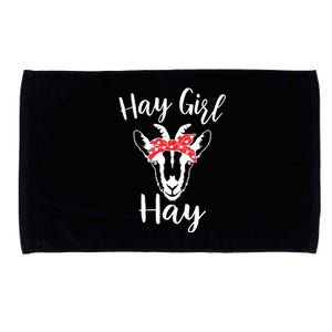 Hay Girl Hay Funny Goat Lover For Girl Microfiber Hand Towel