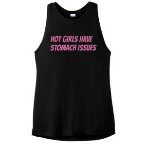 Hot Girls Have Stomach Issues Ladies PosiCharge Tri-Blend Wicking Tank