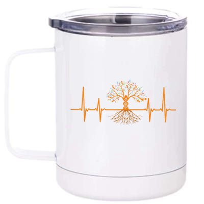 Heartbeat Genealogy 12 oz Stainless Steel Tumbler Cup