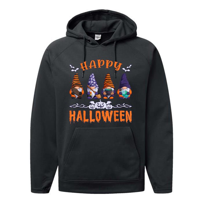 Halloween Gnomes Happy Halloween Performance Fleece Hoodie