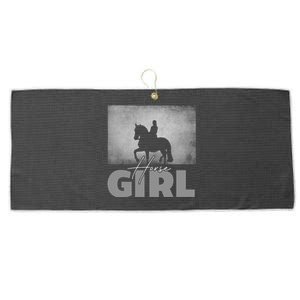 Horse Girl Horseback Riding Large Microfiber Waffle Golf Towel