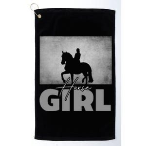 Horse Girl Horseback Riding Platinum Collection Golf Towel