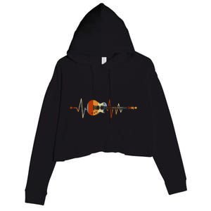 Heartbeat Guitar Crop Fleece Hoodie