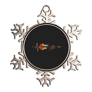 Heartbeat Guitar Metallic Star Ornament