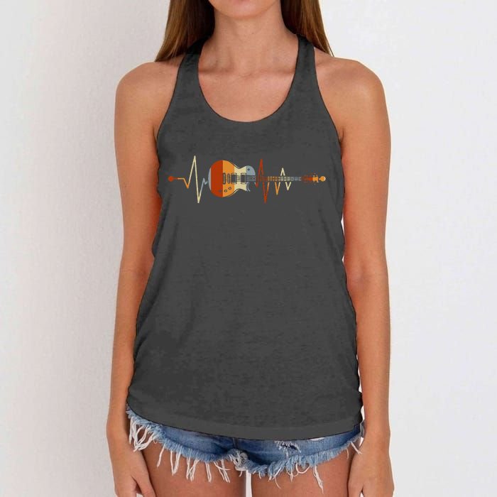 Heartbeat Guitar Women's Knotted Racerback Tank