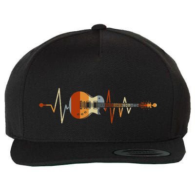 Heartbeat Guitar Wool Snapback Cap