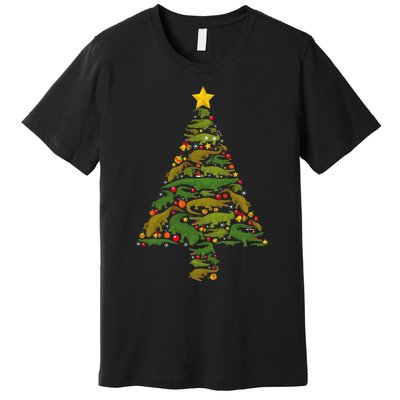 Hilarious Gator Holiday Festive Reptile Xmas Premium T-Shirt