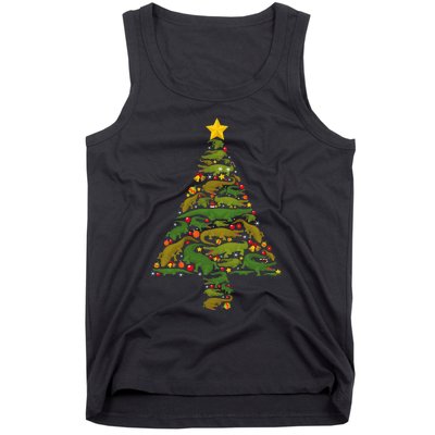 Hilarious Gator Holiday Festive Reptile Xmas Tank Top