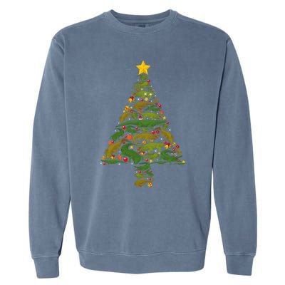 Hilarious Gator Holiday Festive Reptile Xmas Garment-Dyed Sweatshirt