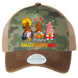 Hallothanksmas Gnomes Halloween Thanksgiving Merry Christmas Legacy Tie Dye Trucker Hat