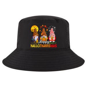 Hallothanksmas Gnomes Halloween Thanksgiving Merry Christmas Cool Comfort Performance Bucket Hat