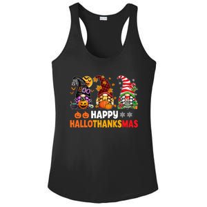 Halloween Gnomes Happy Hallothanksmas Thanksgiving Christmas Cool Gift Ladies PosiCharge Competitor Racerback Tank