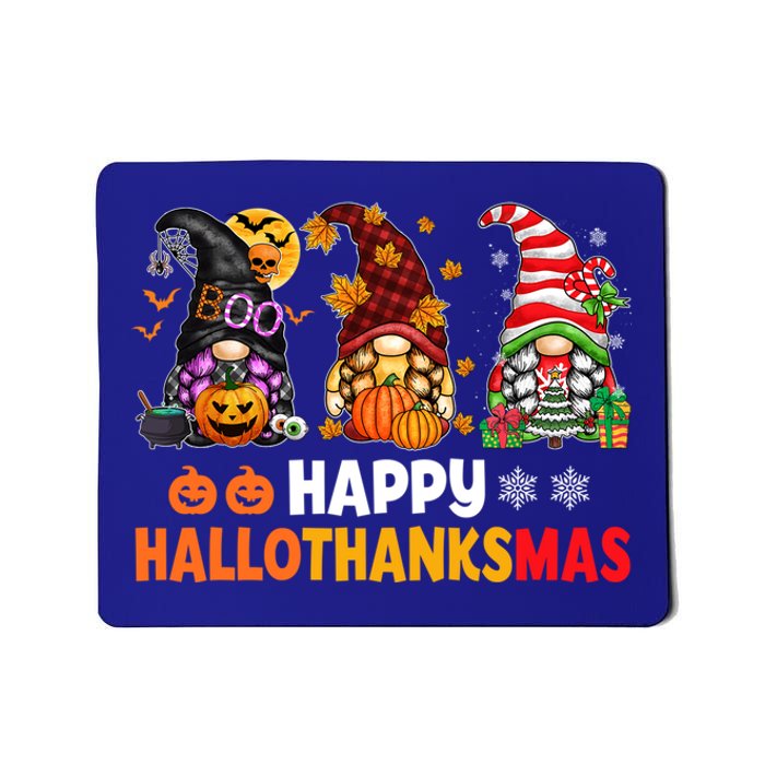 Halloween Gnomes Happy Hallothanksmas Thanksgiving Christmas Cool Gift Mousepad