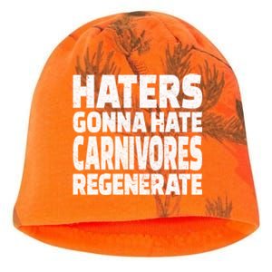 Haters Gonna Hate Carnivores Regenerate Funny Carnivore Diet Meaningful Gift Kati - Camo Knit Beanie