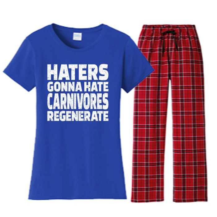 Haters Gonna Hate Carnivores Regenerate Funny Carnivore Diet Meaningful Gift Women's Flannel Pajama Set