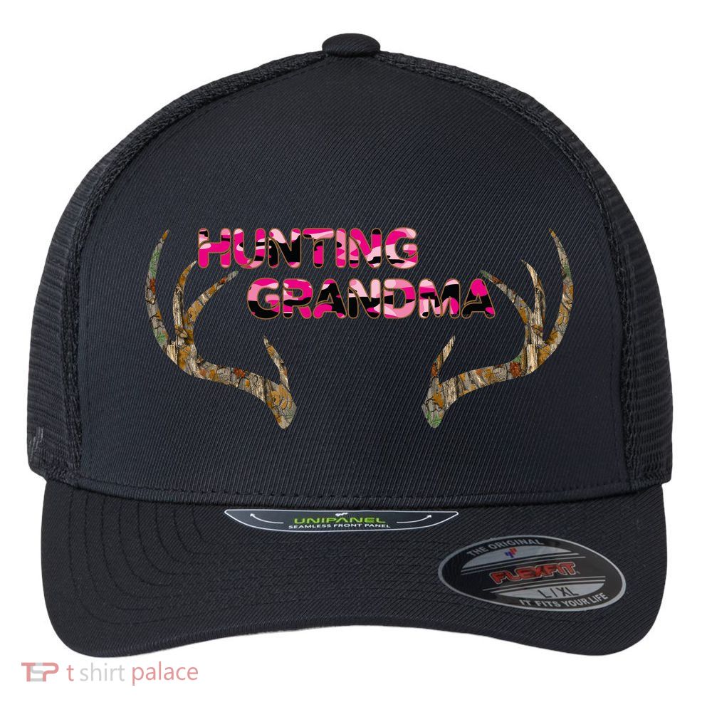 Hunting Grandma Flexfit Unipanel Trucker Cap