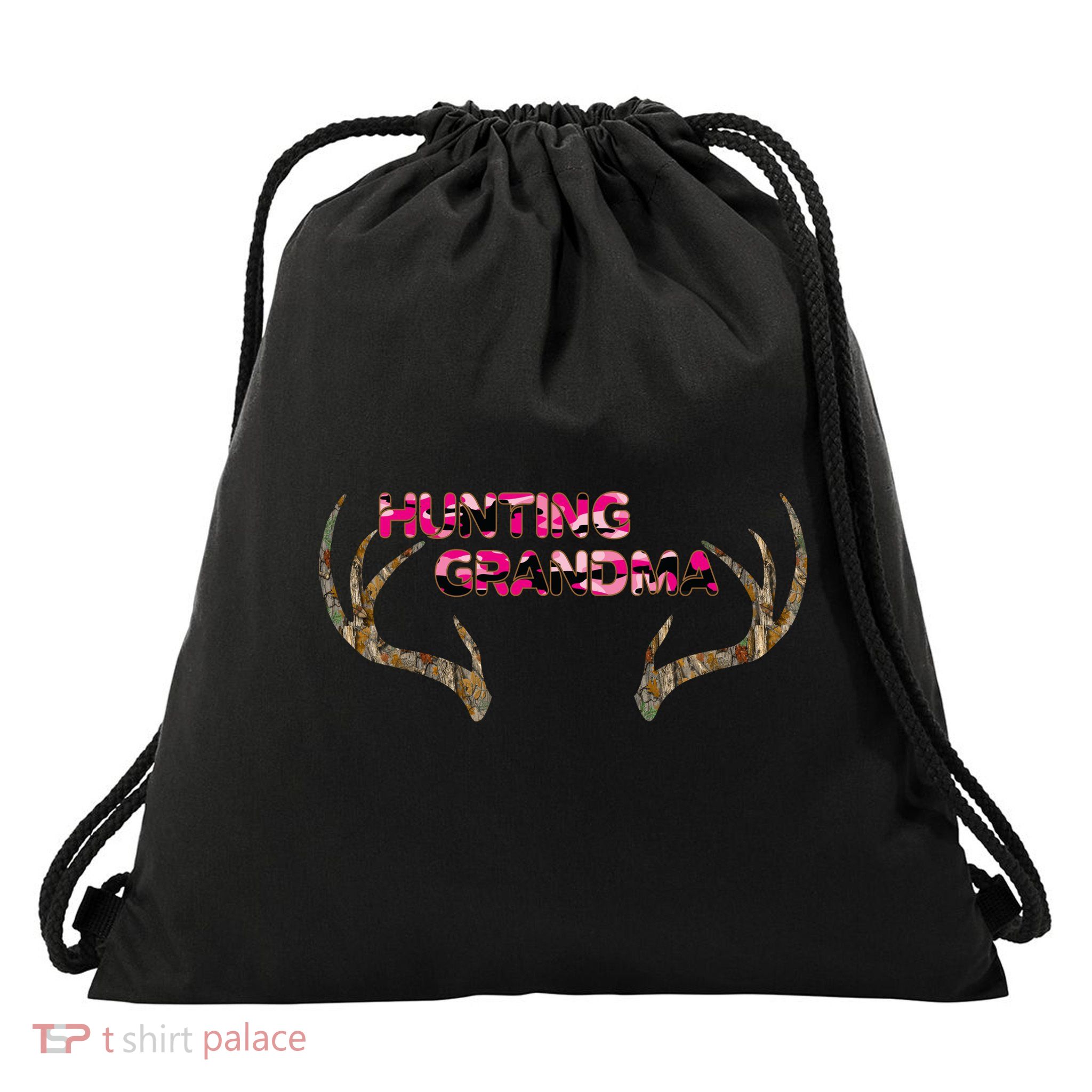 Hunting Grandma Drawstring Bag