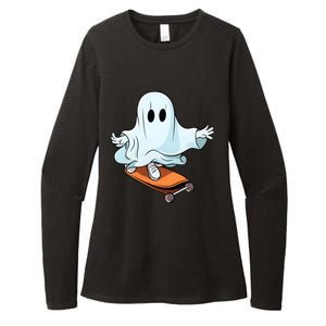 Hippie Ghost Halloween Skateboarder Skateboarding Costume Gift Womens CVC Long Sleeve Shirt