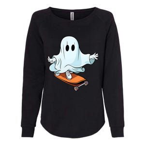 Hippie Ghost Halloween Skateboarder Skateboarding Costume Gift Womens California Wash Sweatshirt