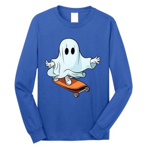 Hippie Ghost Halloween Skateboarder Skateboarding Costume Gift Long Sleeve Shirt