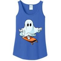 Hippie Ghost Halloween Skateboarder Skateboarding Costume Gift Ladies Essential Tank