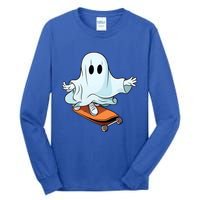 Hippie Ghost Halloween Skateboarder Skateboarding Costume Gift Tall Long Sleeve T-Shirt