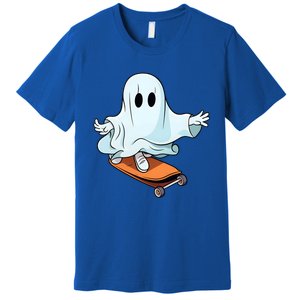 Hippie Ghost Halloween Skateboarder Skateboarding Costume Gift Premium T-Shirt