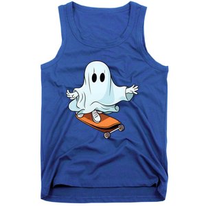 Hippie Ghost Halloween Skateboarder Skateboarding Costume Gift Tank Top