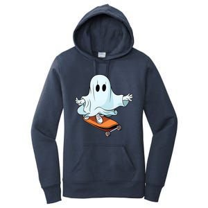 Hippie Ghost Halloween Skateboarder Skateboarding Costume Gift Women's Pullover Hoodie