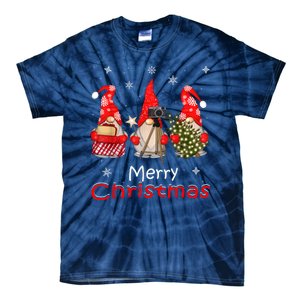 HalloThanksMas Gnomes Halloween Thanksgiving Christmas Happy Tie-Dye T-Shirt