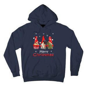 HalloThanksMas Gnomes Halloween Thanksgiving Christmas Happy Tall Hoodie