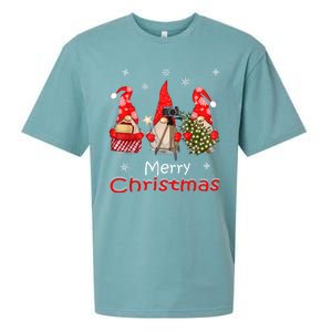 HalloThanksMas Gnomes Halloween Thanksgiving Christmas Happy Sueded Cloud Jersey T-Shirt