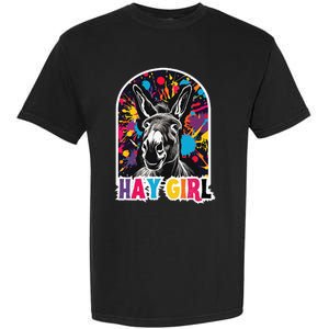 Hay Girl Hay Donkey Laughing Donkey Country Farm Garment-Dyed Heavyweight T-Shirt