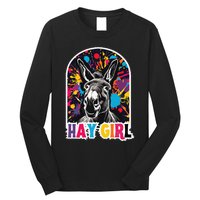 Hay Girl Hay Donkey Laughing Donkey Country Farm Long Sleeve Shirt